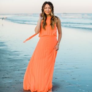 ASOS orange maxi dress